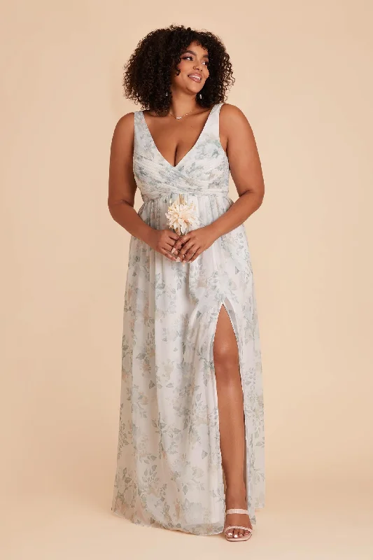 Laurie Empire Dress - Sage Spring Garden