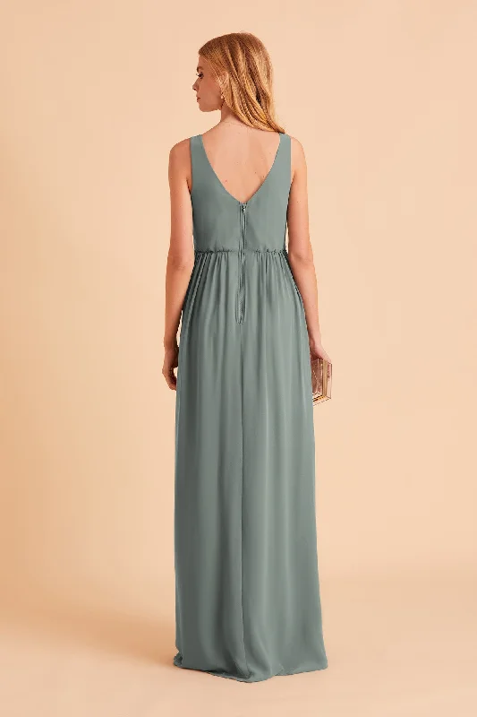 Laurie Empire Dress - Sea Glass