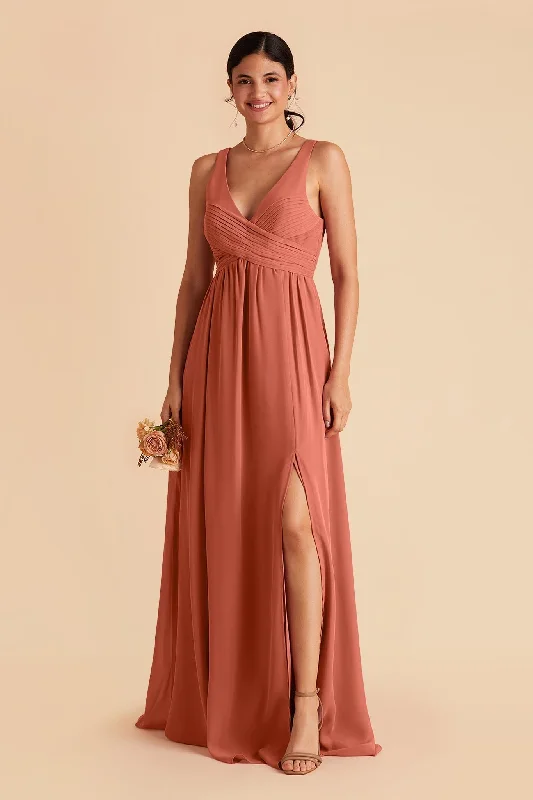 Laurie Empire Dress - Terracotta