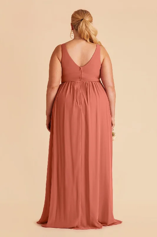 Laurie Empire Dress - Terracotta