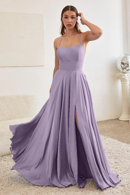 Cinderella Divine CJ527 Halter Long Prom Dress