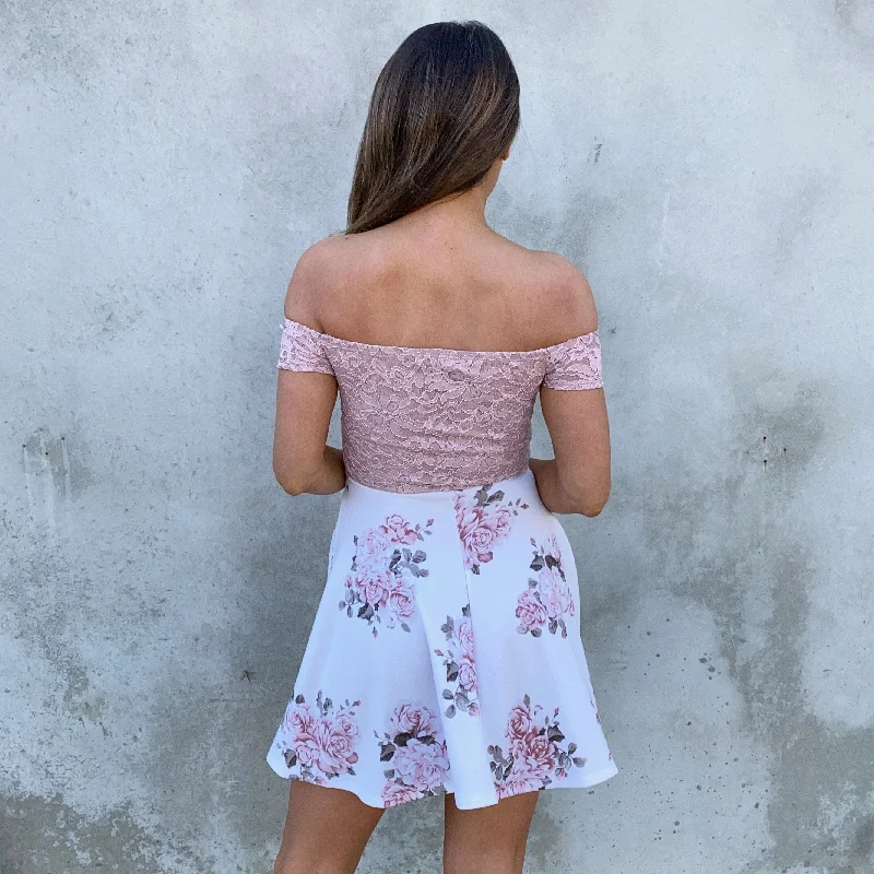 Mix Emotions Floral Off Shoulder Dress