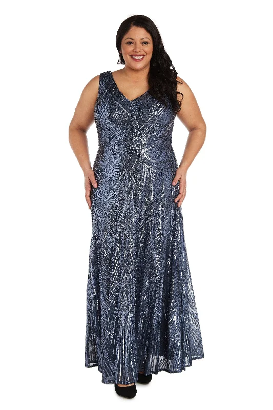 Nightway Long Plus Size Sleeveless Dress 22013W