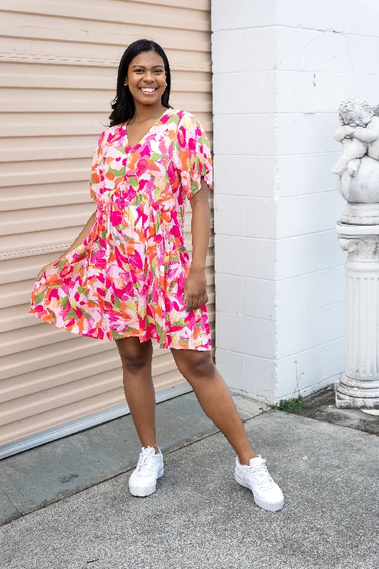 Peak Party Dress in Spring Bloom