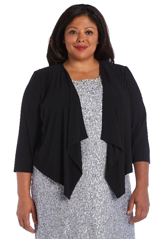 R&M Richards 7894W Long Sleeves Plus Size Open Jacket