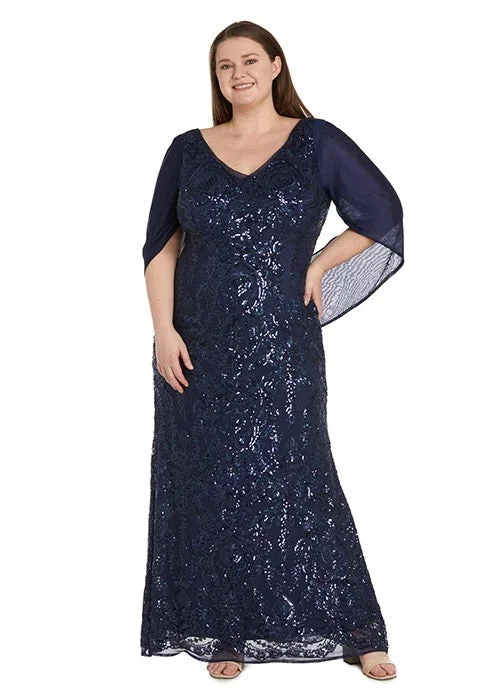 R&M Richards 5909W Long Plus Size Formal Dress