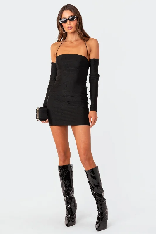 Strappy Two Piece Cut Out Mini Dress