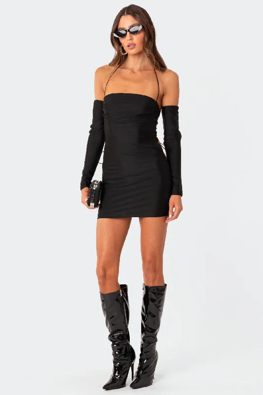 Strappy Two Piece Cut Out Mini Dress