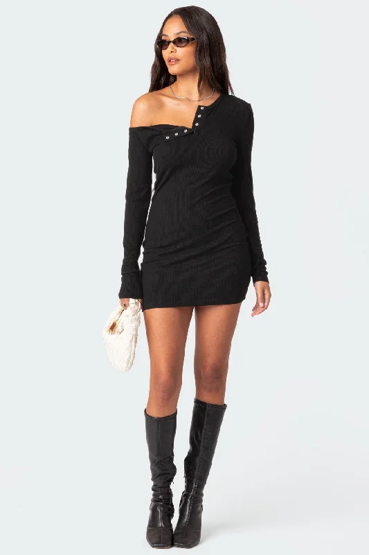 Soleste Ribbed Mini Dress