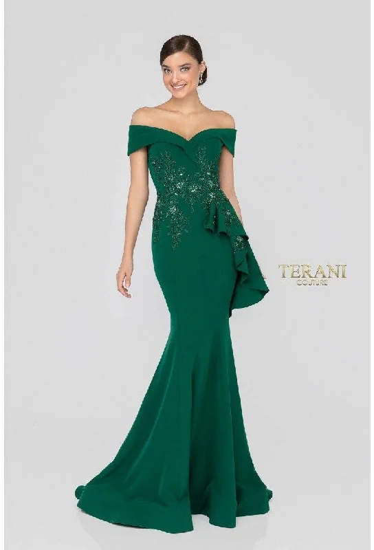 Terani Couture 1911M9339 Long Off Shoulder Prom Dress Sale