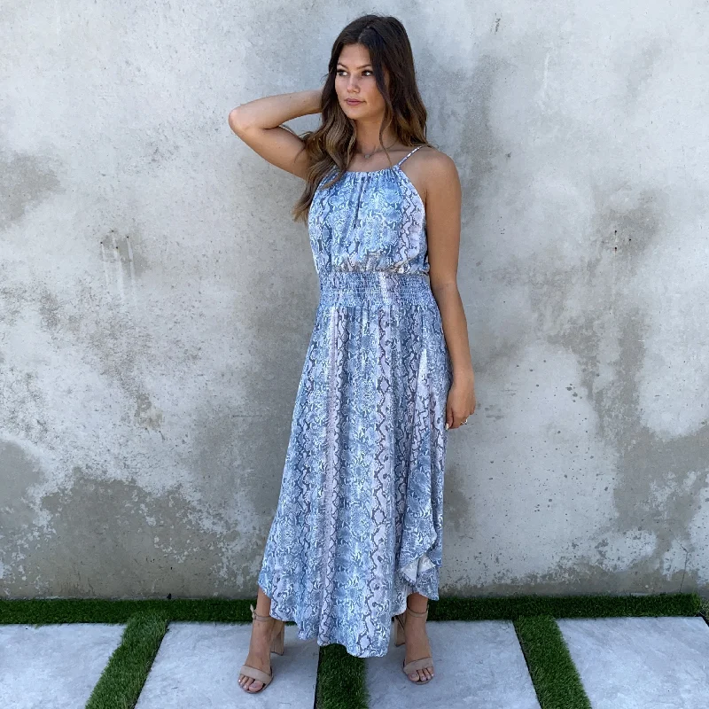 Wild Attractions Snake Print Maxi Dress