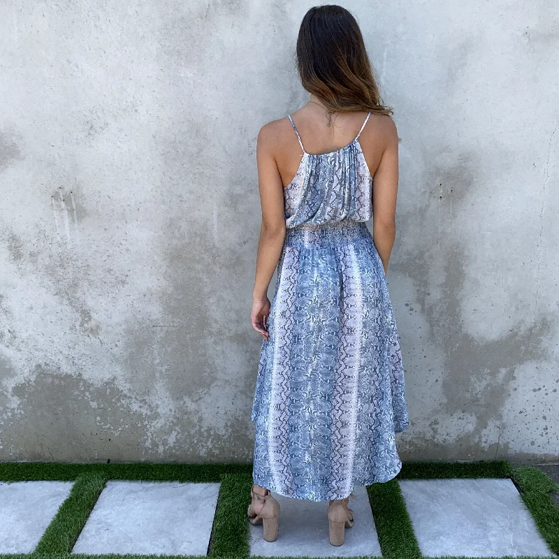 Wild Attractions Snake Print Maxi Dress