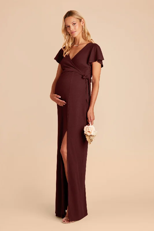 Yolanda Crepe Dress - Cabernet