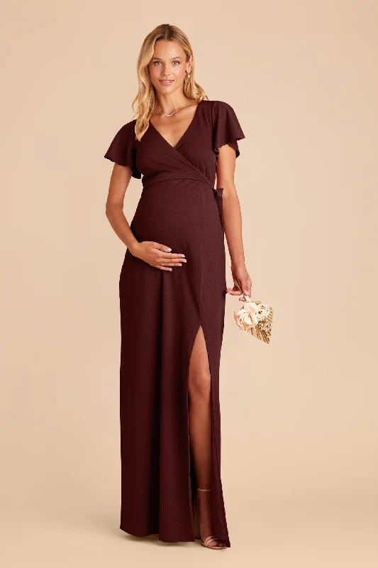 Yolanda Crepe Dress - Cabernet