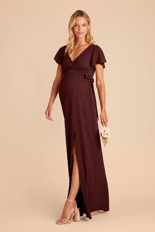 Yolanda Crepe Dress - Cabernet