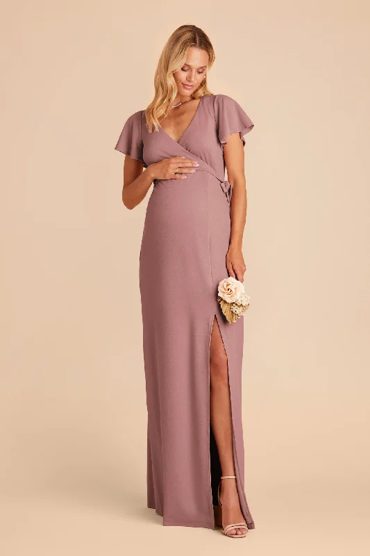 Yolanda Crepe Dress - Dark Mauve