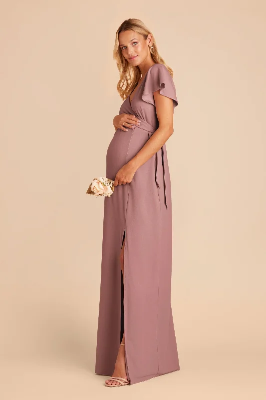 Yolanda Crepe Dress - Dark Mauve