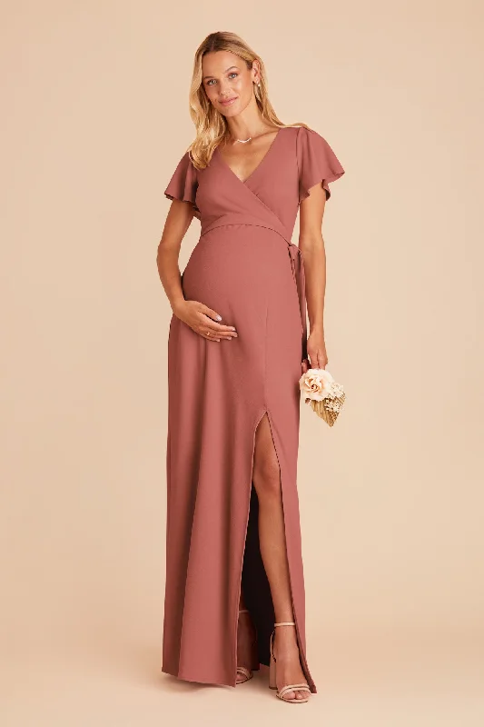 Yolanda Crepe Dress - Desert Rose