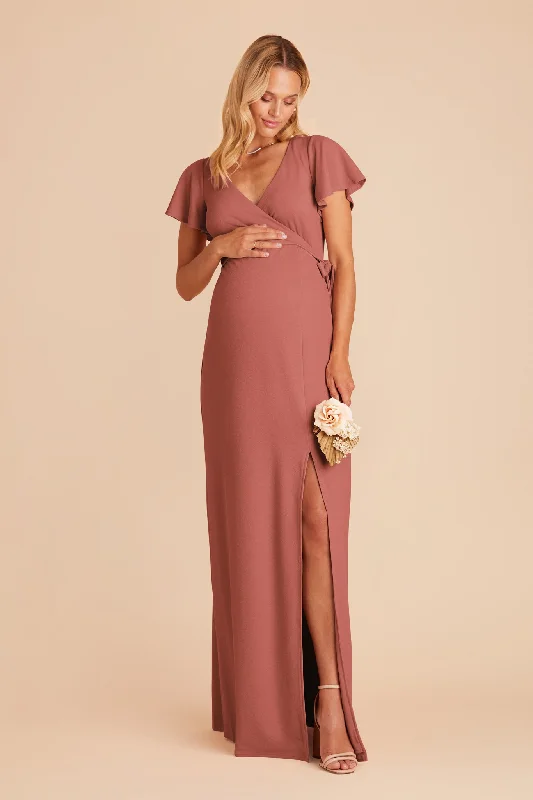 Yolanda Crepe Dress - Desert Rose