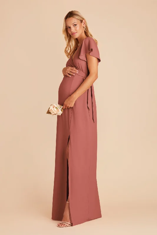 Yolanda Crepe Dress - Desert Rose