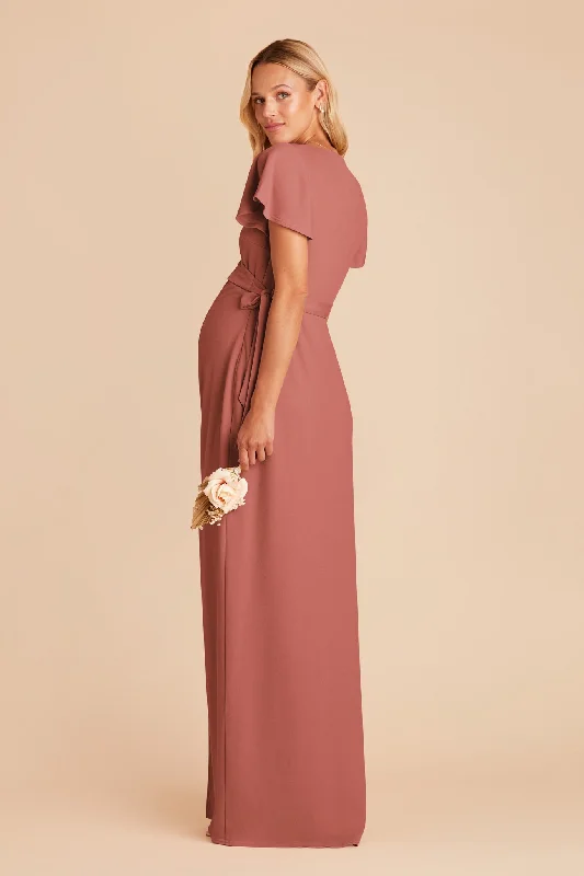 Yolanda Crepe Dress - Desert Rose