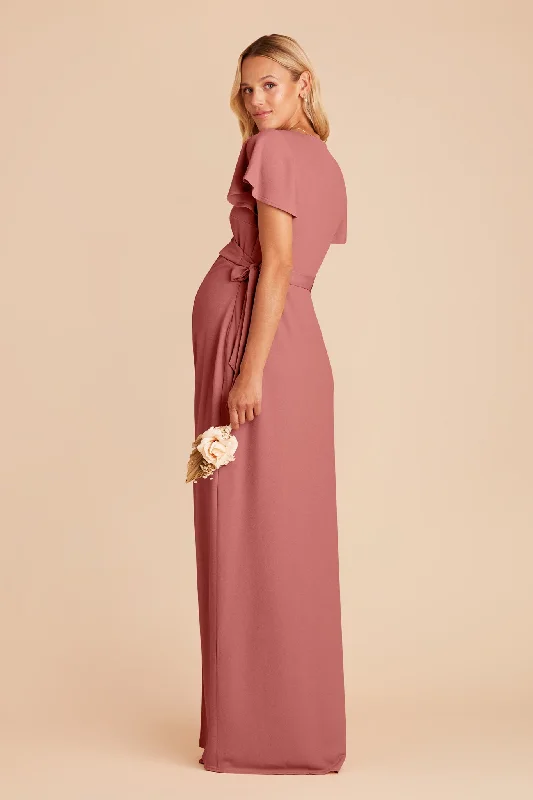 Yolanda Crepe Dress - Mulberry