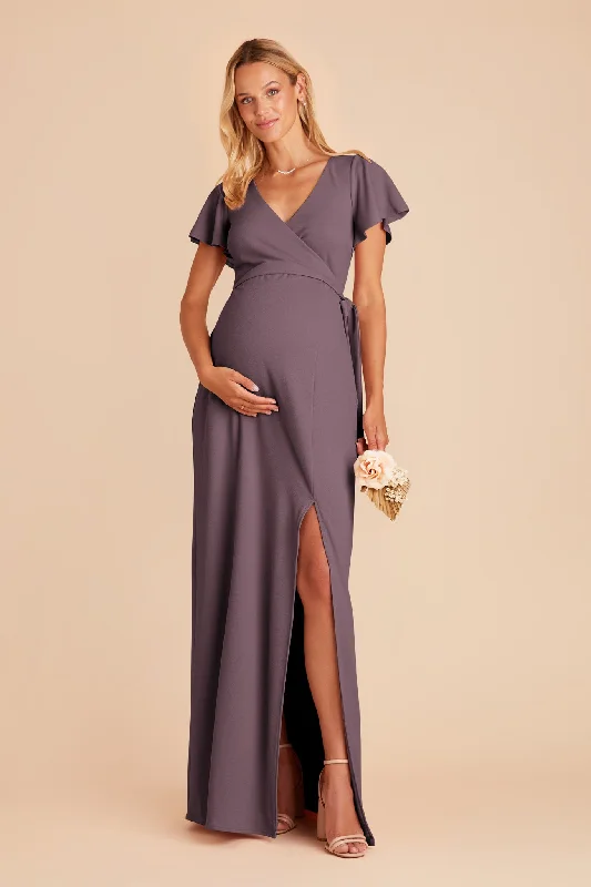 Yolanda Crepe Dress - Plum