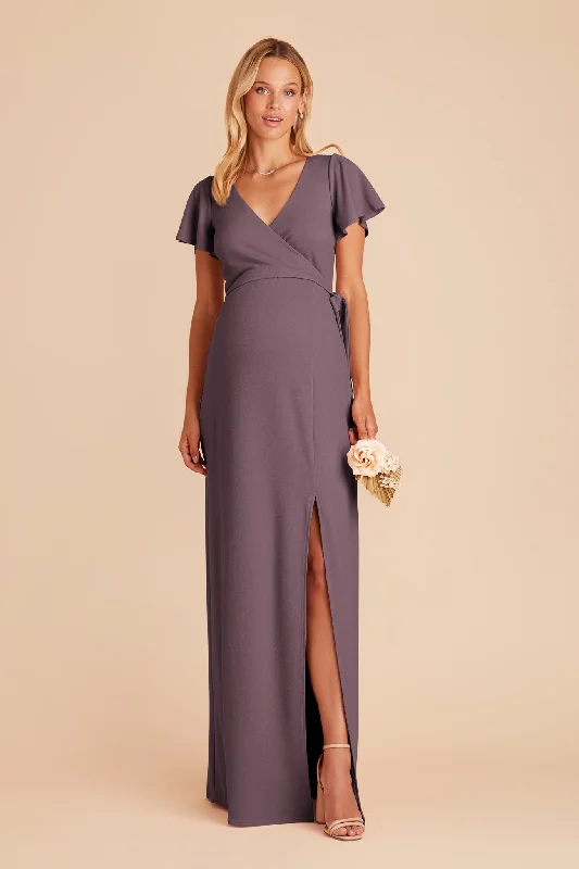 Yolanda Crepe Dress - Plum