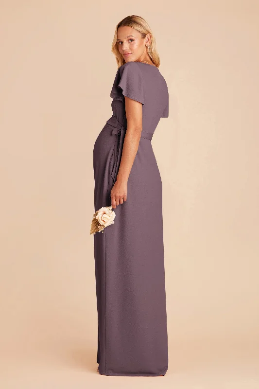 Yolanda Crepe Dress - Plum