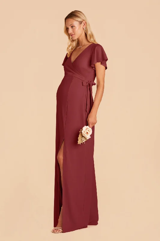 Yolanda Crepe Dress - Rosewood