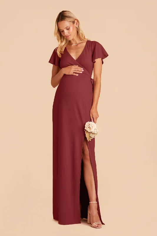 Yolanda Crepe Dress - Rosewood