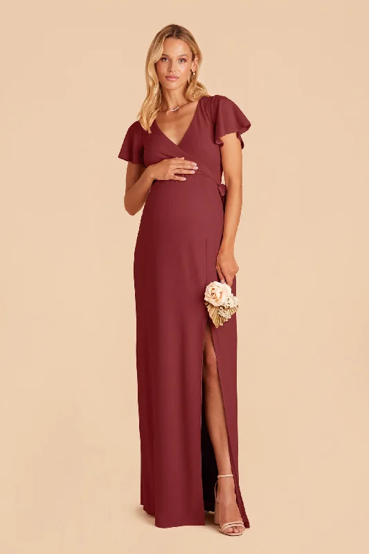 Yolanda Crepe Dress - Rosewood