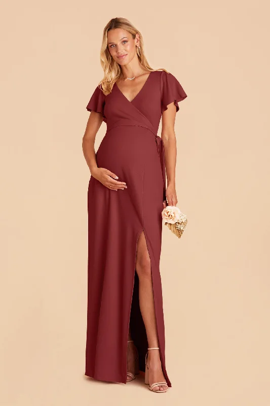 Yolanda Crepe Dress - Rosewood