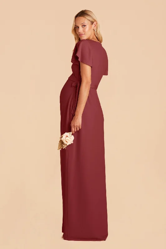 Yolanda Crepe Dress - Rosewood