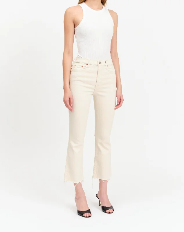 Bootcut women jeans to complement various shoe styles Women's pants for dancing Acid - wash women jeans with a retro finish Shy Girl Crop Flare in Raw Cut By Daze Denim Bootcut women jeans to complement various shoe styles Women's pants for dancing Acid - wash women jeans with a retro finish Shy Girl Crop Flare in Raw Cut By Daze Denim
