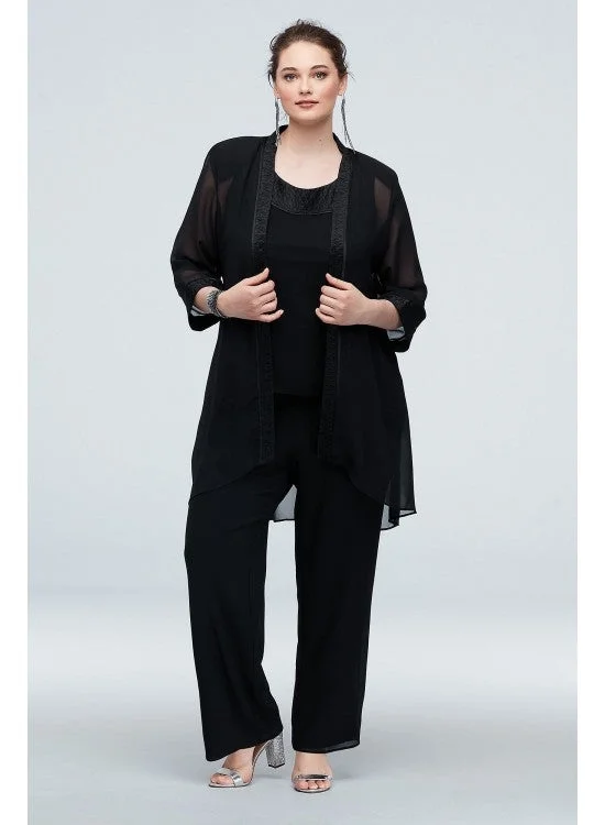 Maxi dresses with tassel accents for a fun and lively touch Black 22W Le Bos Formal Pantsuit Sale