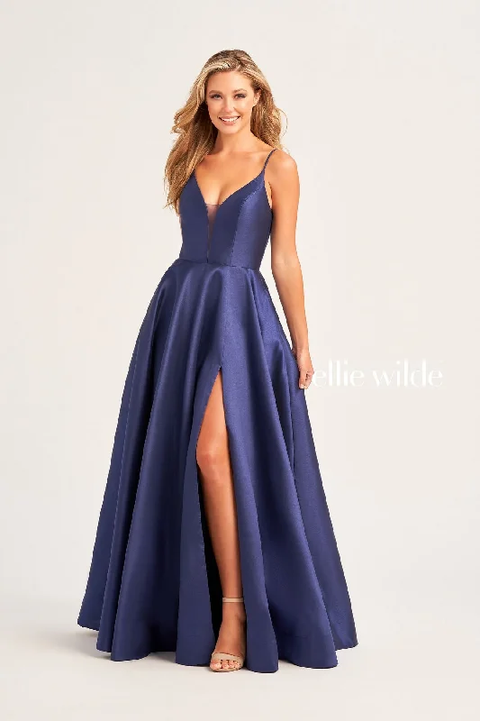 Maxi dresses with side slits for a touch of allure Ellie Wilde EW35232 Prom Long Formal Slit Pocket Ball Gown Maxi dresses with side slits for a touch of allure Ellie Wilde EW35232 Prom Long Formal Slit Pocket Ball Gown