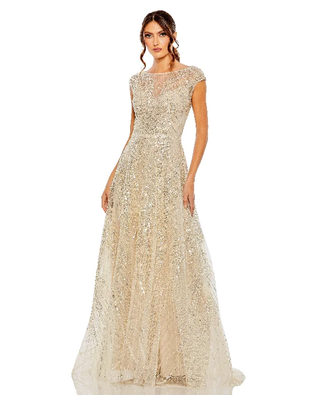Velvet maxi dresses with long sleeves for winter weddings Mac Duggal 20524 A Line Long Formal Evening Sequin Dress Velvet maxi dresses with long sleeves for winter weddings Mac Duggal 20524 A Line Long Formal Evening Sequin Dress