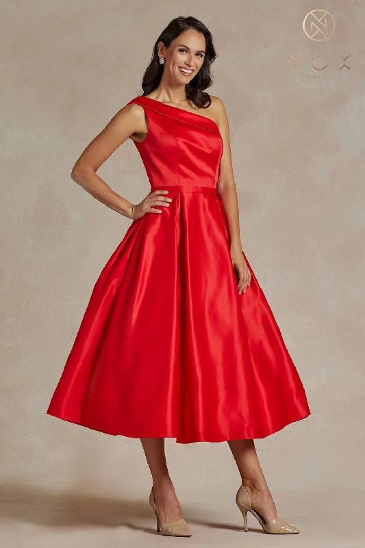Sheer maxi dresses with lace overlays for a romantic touch Red 16 Long One Shoulder Formal Dress JE931 Sale